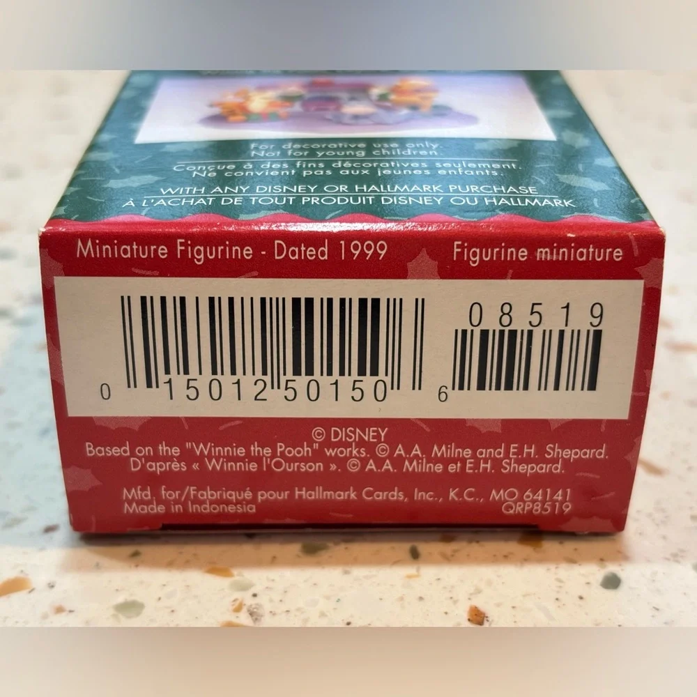 Hallmark Merry Miniatures Eeyore 1999 Christmas at Pooh’s House Rare Disney‎